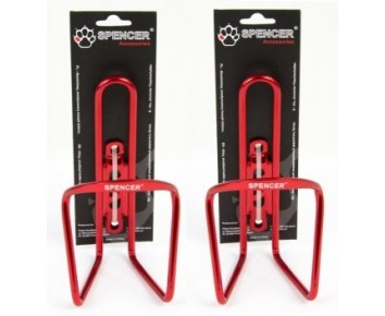 ALLOY BOTTLE CAGE RED WITH SCREWS X 2